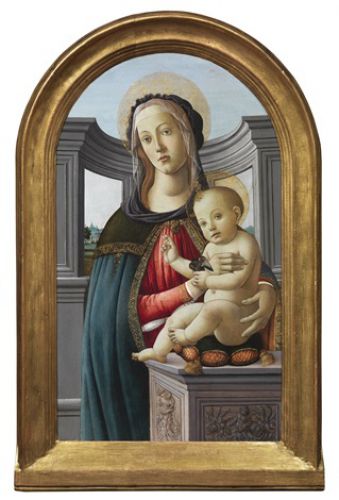 Madona y el niño con un jilguero, Sandro Botticelli, S.XV, Galería Moretti, Londres, ©Morettigallery.com