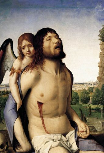Cristo muerto sostenido por un ángel, Antonello da Messina, 1476, Museo Nacional del Prado, Madrid, ©Museodelprado.es