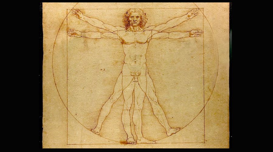 Hombre Vitrubio, Leonardo Da Vinci, 1490, Galeria de la Academia de Venecia, ©Gallerieaccademia.org