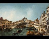 El puente de Rialto visto desde el sur, Michele Marieschi, 1736, Galería Salomon & Co, Milán, ©Salomongallery.com