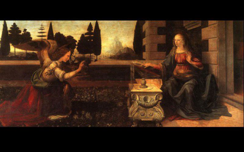 La Anunciacion, 1472-75, Galeria de los Uffizi Florencia, ©Uffizi.com